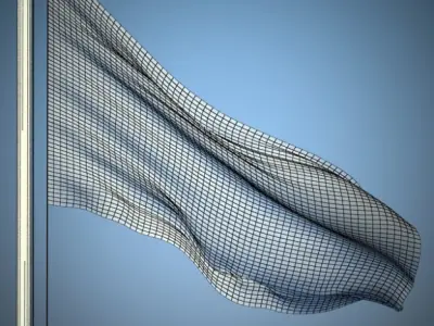Italian flag 3D model