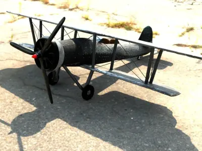Fairy Sword Fish - Aero plane - Old war jet 3D model