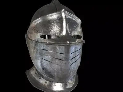 knight helmet Low-poly 3D model