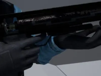 Hand Gun Custom Low-poly 3D model