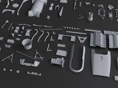 Kitbash Kit - 400 Original Star Wars Parts 3D model