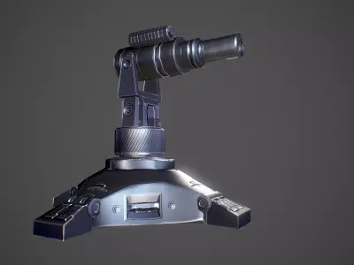 Mini Gun Low-poly 3D model