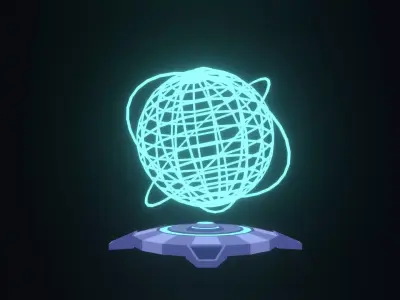 Toony Series - Sci-Fi Stylized Hologram - with Animation Low-poly 3D model