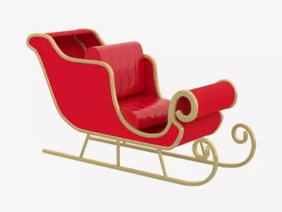 SantaSleigh santa claus sleigh 3D model