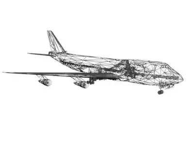 Airplane B747 Free 3D model