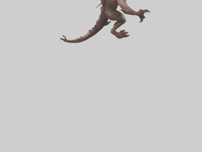 Bloodthirsty creature model Low-poly 3D model