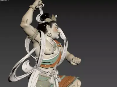 20- Raging Eyes Diamond Clay Sculpture from  3D model