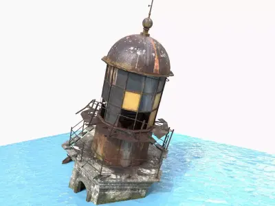 Sunken Lighthouse 3D model