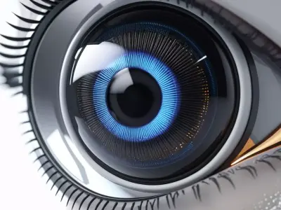 Futuristic Cybernetic Eye Isolated 3D model