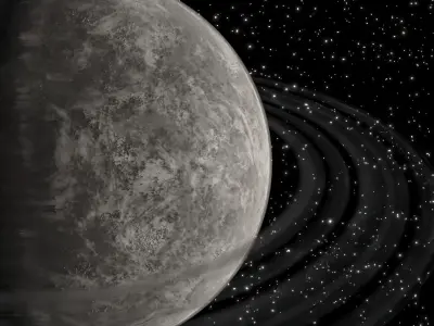Sci Fi Planet with RIngs Free 3D model