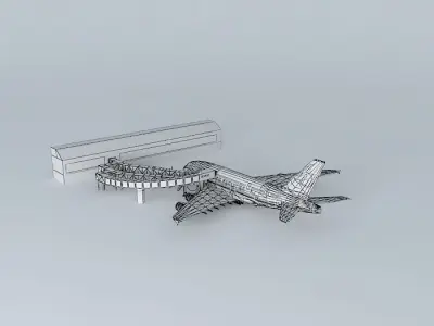 British Airways A380 Gate Free 3D model