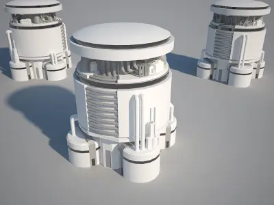 Industrial Building 10 Low-poly 3D model