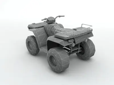  2007 Polaris Sportsman 800 ATV Low-poly 3D model