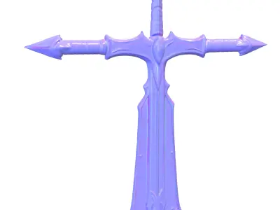 fantasy sword game reader Low-poly 3D model