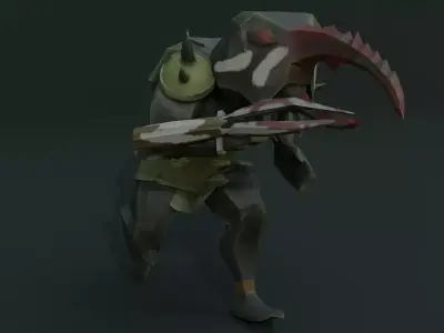 Low Poly Stylized Monster - Mutated Bettle Low-poly 3D model