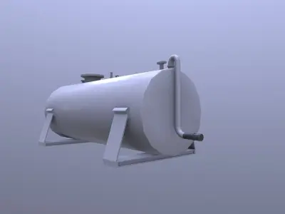 Water tank Low-poly 3D model get