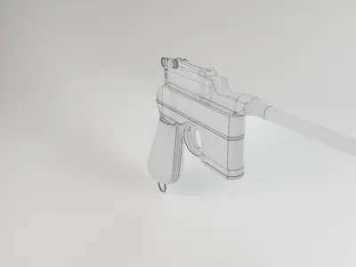 Mauser C96 - German WW2 Gun 3D model