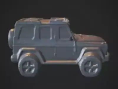 Abandoned Military G-WAGON Low-poly 3D model
