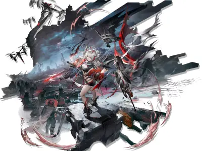 Wiss weapons in the game Arknights 3D model