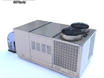 AirConditioner air conditioning unit Low-poly 3D model