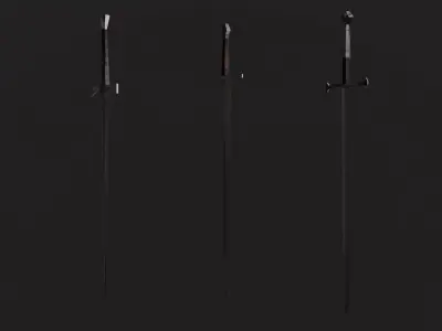 PSX - PS1 - Swords Pack - Low Poly Low-poly 3D model