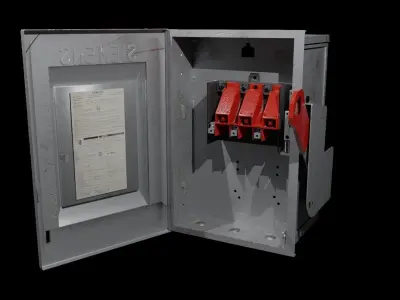 Siemens Safety Switch Box Low-poly 3D model