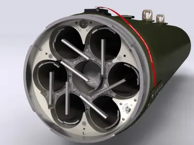 LAU-68 LAU-131 Rocket Launchers for Hydra 70 3D model