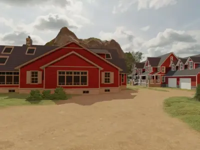 Aerial View Of A Historic Estate 3D model