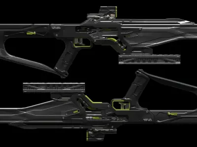 Concept Sci fi rifle 3D model
