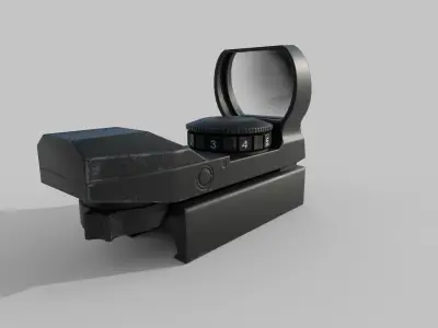 Red Dot Sight Low-poly 3D model Low-poly 3D model
