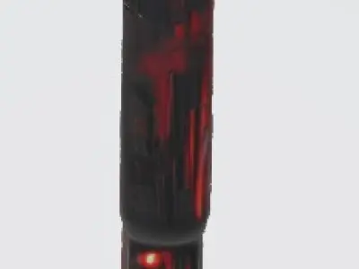 Red and Black sci-fi gun 3D model