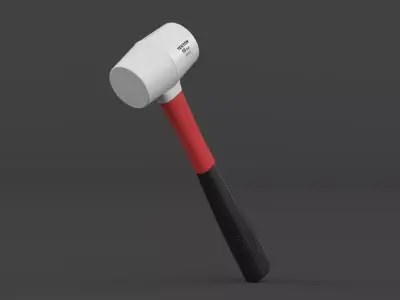 Fiberglass Handle Rubber Mallet 3D model purchase