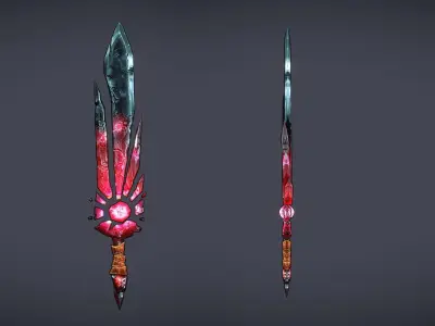Volcano Sword Low-poly 3D model