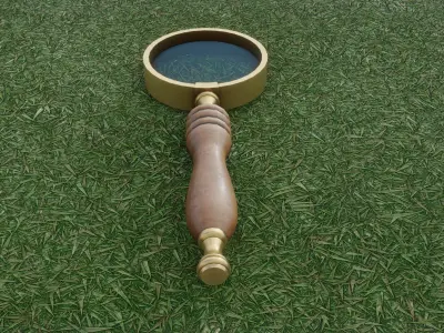 Magnifying Glass 3D Model Pbr Low Low-poly 3D model