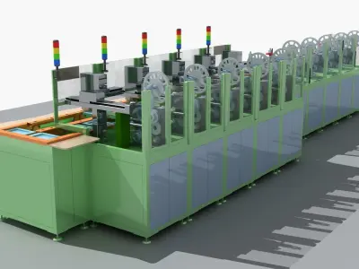 Industrial Equipment 29 - Automatic Labeling Production  3D model