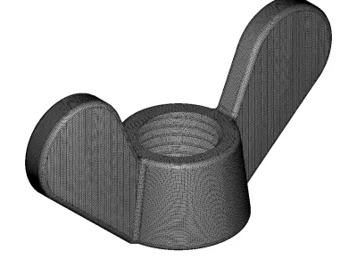 Rusty Steel Wing Nut 3D model