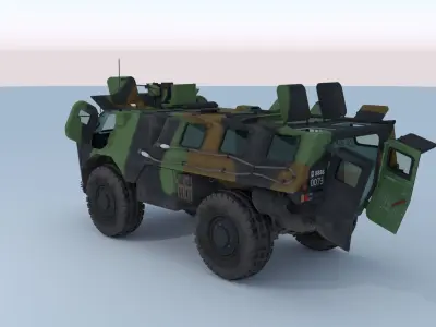 VAB VTT 4x4 - French APC 3D model