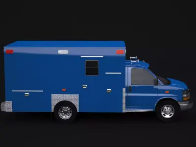 2020 Chevrolet Express EMS Ambulance 3D model