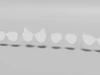 Low poly sunglasses summer asset part 4 Low-poly 3D model