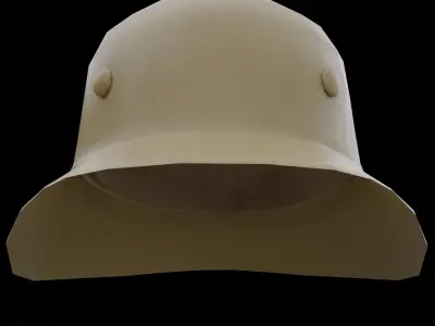 German M35 Afrika Korps Helmet Low-poly 3D model