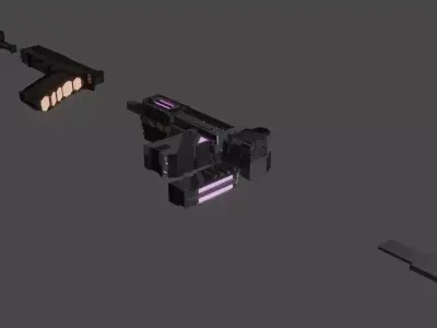 weapon pack Low-poly 3D model