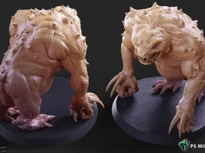 Slaad Lizardman - Pose 2 3D print model