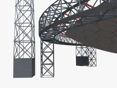 Huge satellite dish 3D model