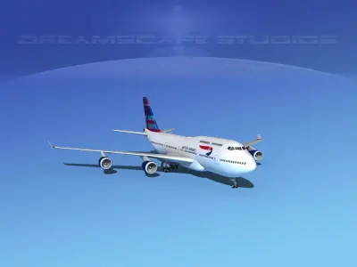 Boeing 747-400 British Airways 3D model