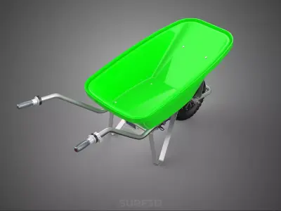 ELECTRIC WHEEL BARROW WHEELBARROW MOTOR GARDEN YARD HAULING FARM 3D model