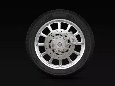Motorcycle Wheel 3D model