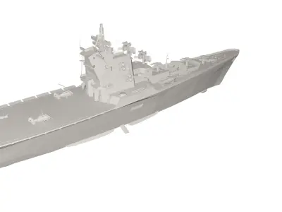 Military Ship 3D model 3