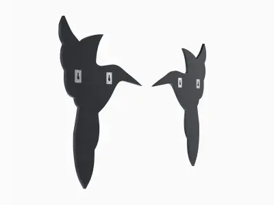 Humming Bird Mirror Art 3D model