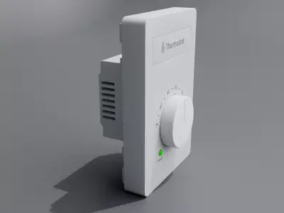 Wall-Mounted Digital Thermostat - Smart Home Climate Control 3D model