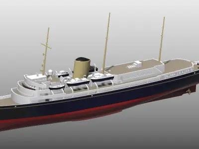 Queen Elizabeth II Royal Yacht HMY BRITANNIA  3D print model